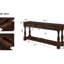 Console de 63 po de long, fabrication en bois massif, 3 tiroirs et 1 tablette, d'inspiration Mid-Century, installation sans couture, couloir d'entrée-1567510654