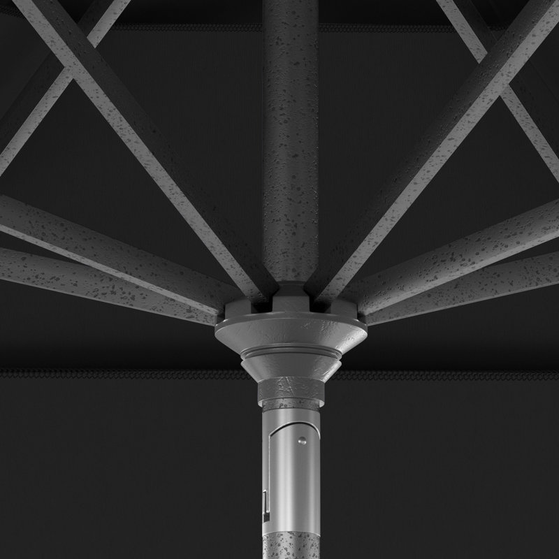 Parasol de marché 11 'Housel, Tissu performance noir