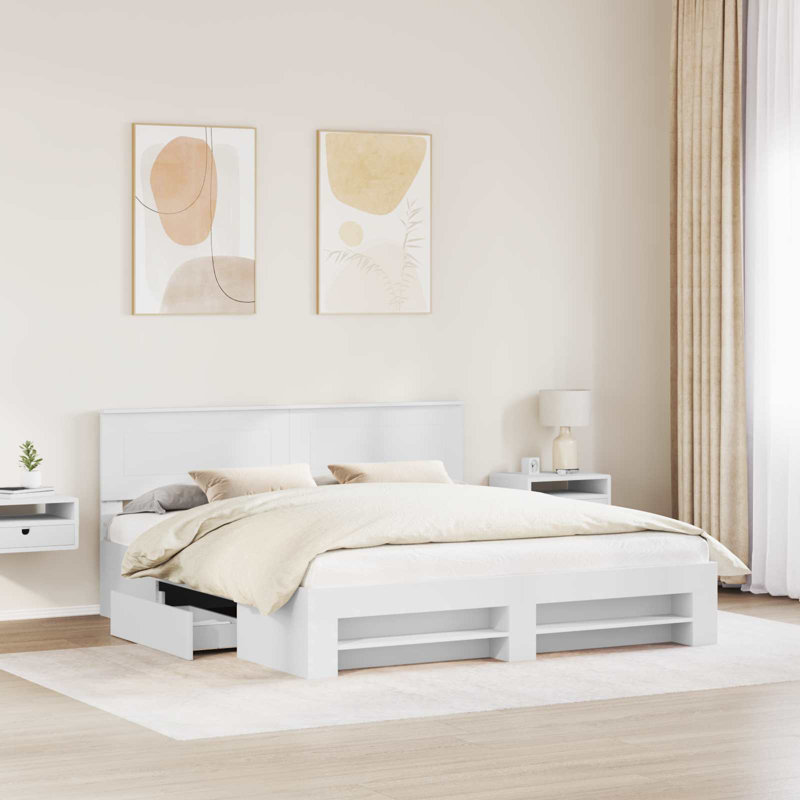 Bed, White, Super King (6')