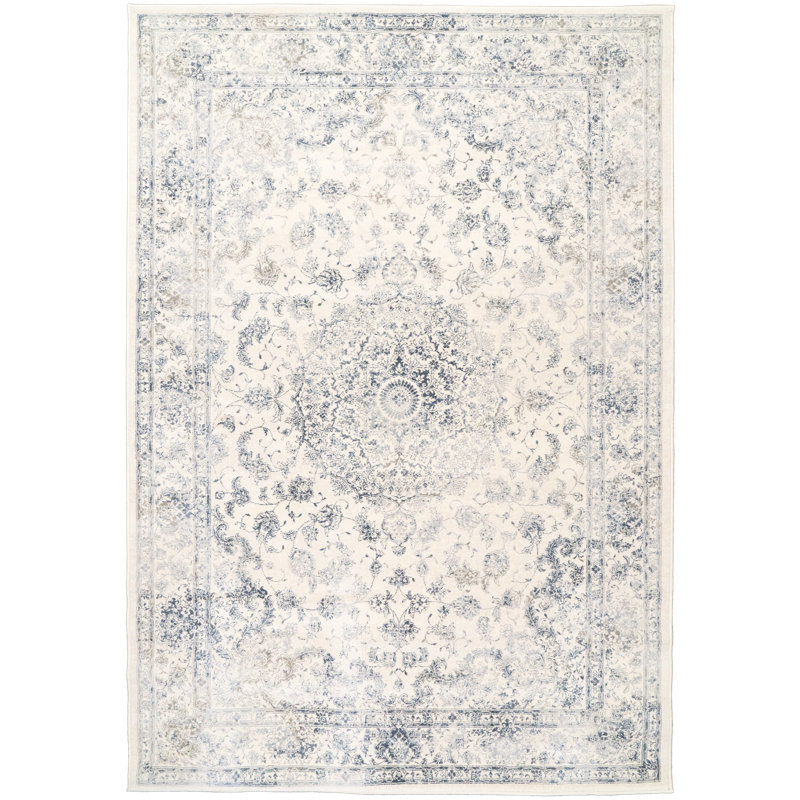Tapis crème/gris light Attell, Rectangle 3 pi 11 po x 5 pi 7 po