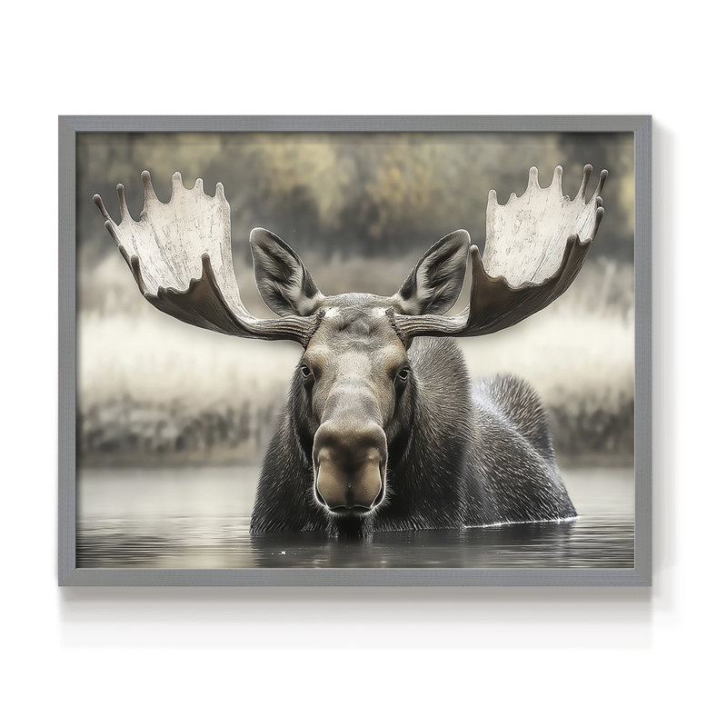 Série abstraite nautique - CXCV - reproduction encadrée, Gris, H 22 po x l 28 po