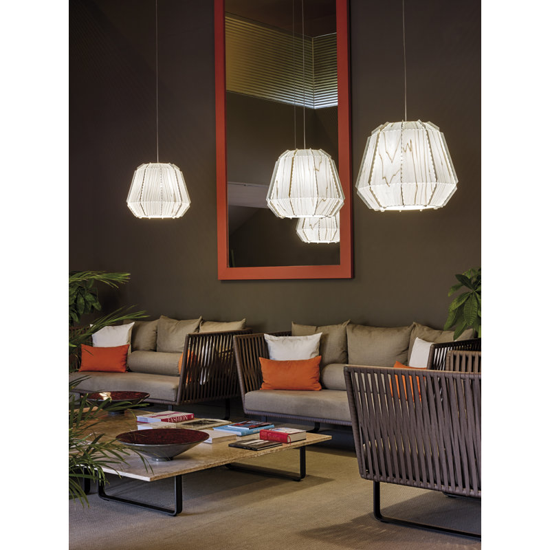 Stitches 1 - Light Pendant, Ivory White, E26/Medium (Standard)