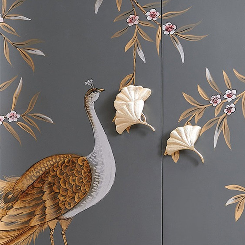 Grey Hand-Painted Accent and Buffet Cabinet