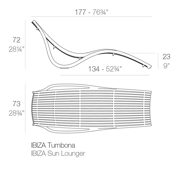 Chaise longue Ibiza
