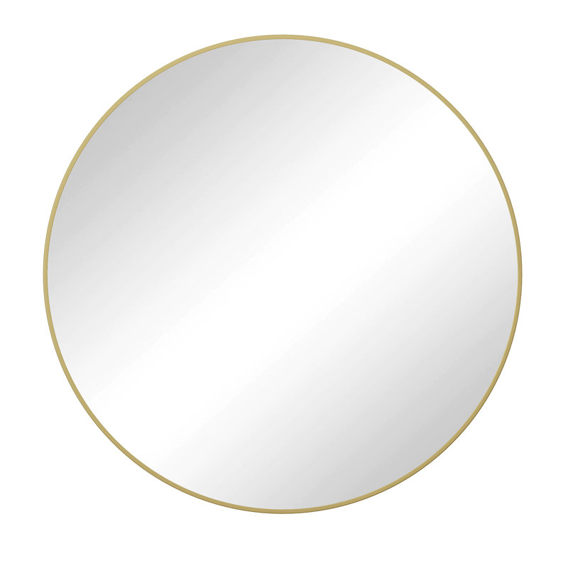 Miroir de salle de bain mural, Gold, 36" x 36"