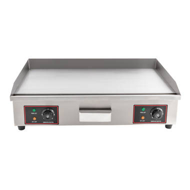 YYBUSHER Electric Countertop Flat Top Griddle with Adjustable Temperature
