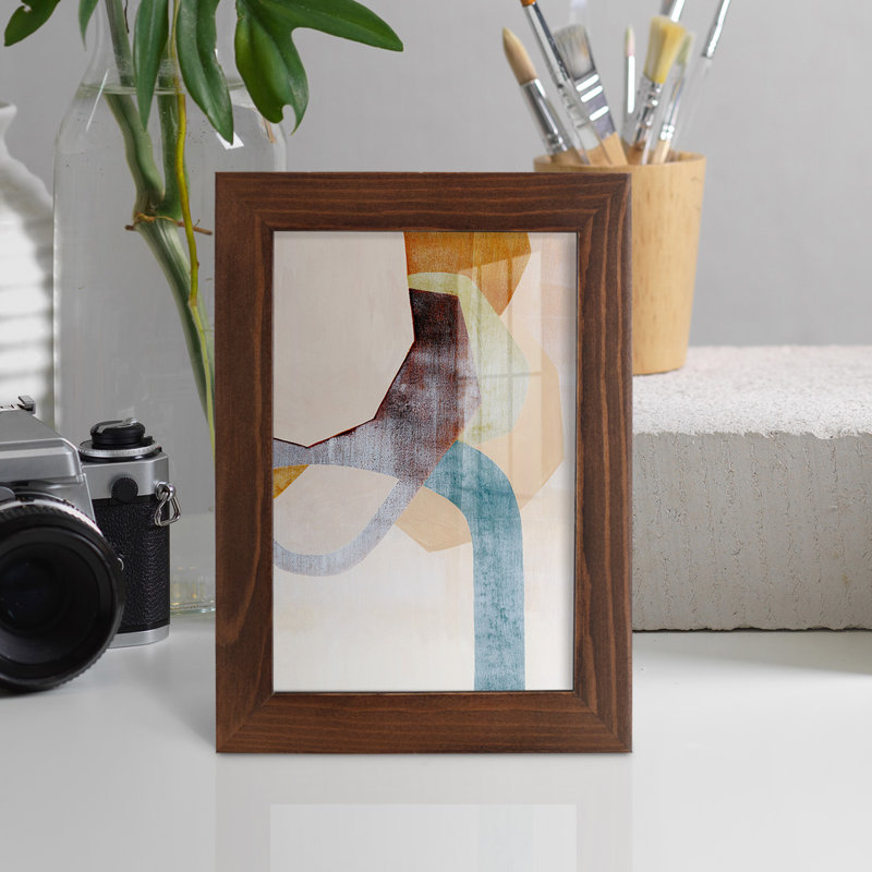 «Garak Desert Rockfall I», impression encadrée sur papier, H 6 po x l 4 po x P 1 po, Châtaigne