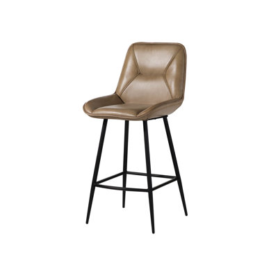 Iron Label Upholstered Bar Stool