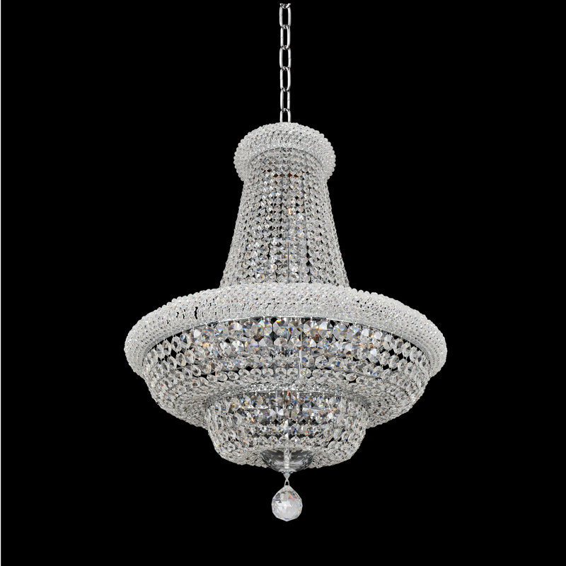Lustre Napoli en chrome / transparent Allegri, 9, 29"
