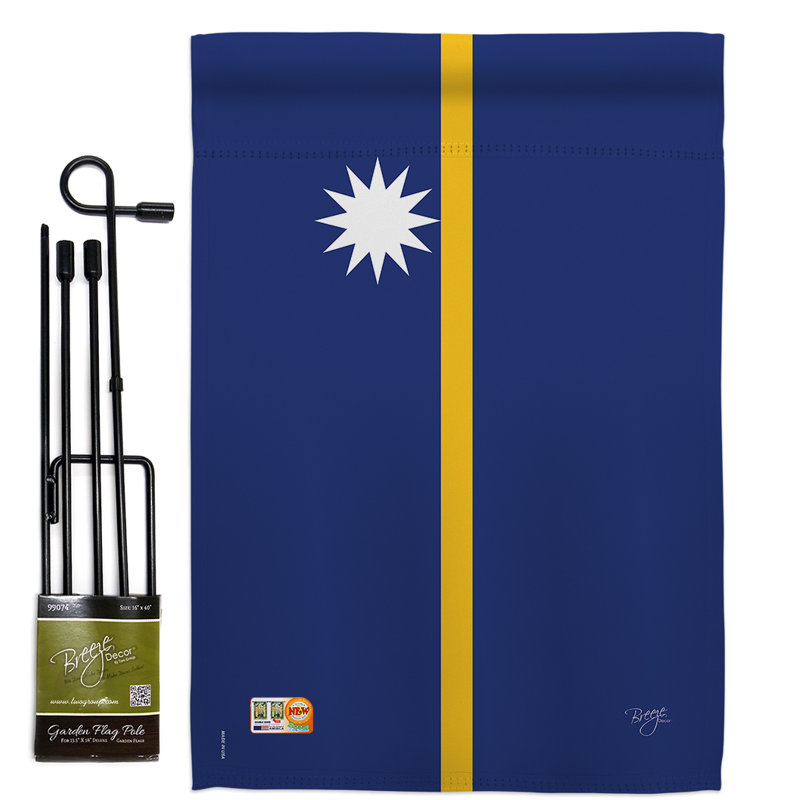 Double Sided 18.5'' H x 13'' W Polyester Flag Set