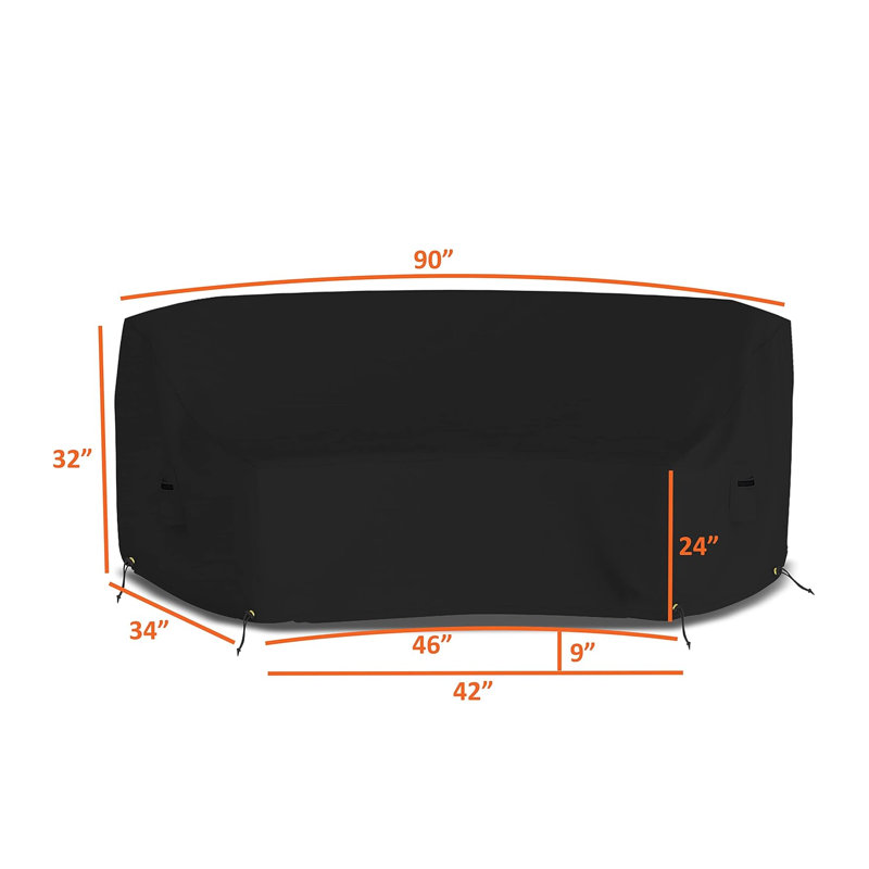 Outdoor Cover, 81.3cm H x 228.6cm W x 86.4cm D, Solution Dyed