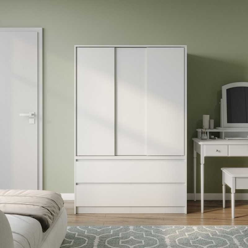 Manufactured Wood Wardrobe, White