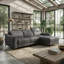 Canapé modulaire en cuir véritable à accoudoirs carrés avec méridienne droite 103,9 po Locke-2070570887-2055430747