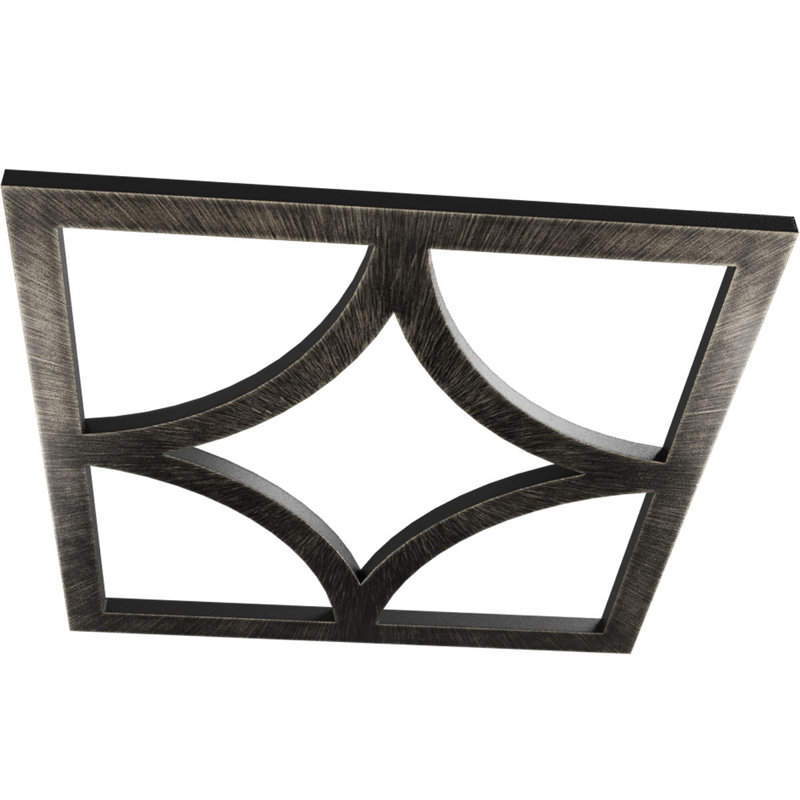 Médaillon de plafond en PVC de qualité architecturale Statesman, H 32 po x l 32 po x P 1 po, Argenté antique chaleureux