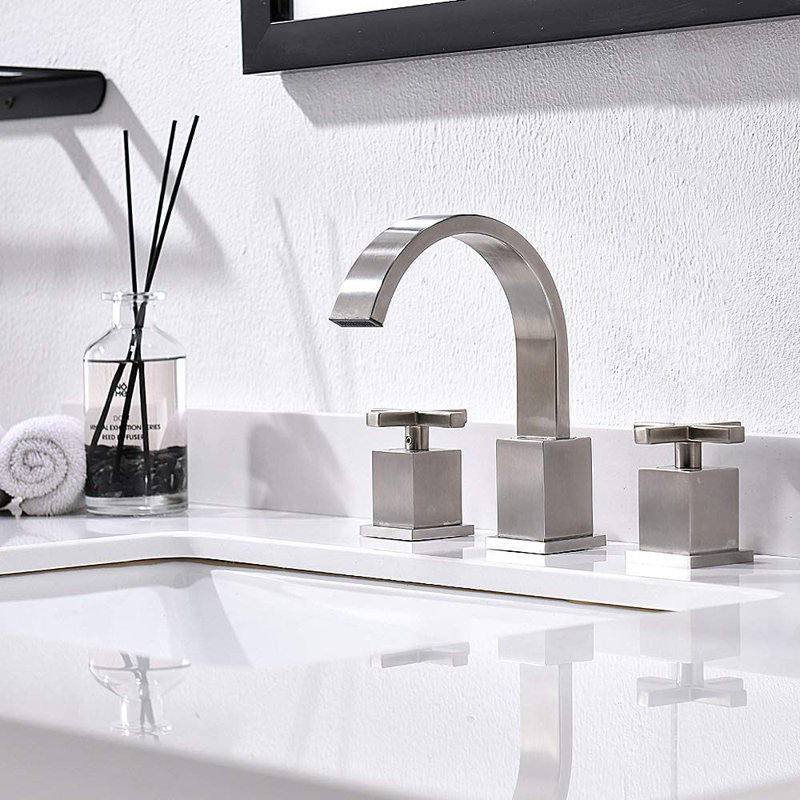 Bathroom Faucet with Drain Assembly, Brushed Nickel