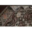 Tapis oriental gris anthracite / rouge / gris en laine
