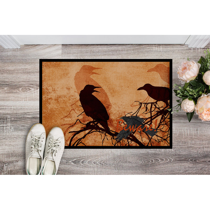 Haddie Non-Slip Halloween Indoor Doormat, Rectangle 2' x 3'