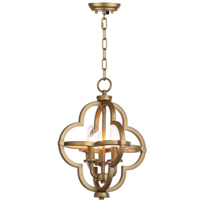 Lustre géométrique unique et remarquable à 3 lumières Danforth