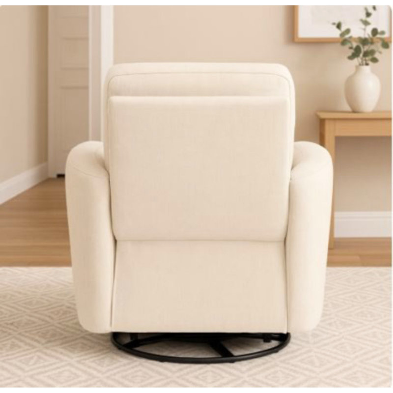 Fauteuil inclinable pivotant en microfibre Cozy, Tanné