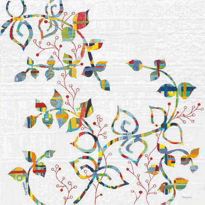 «Rainbow Vines with Berries» par Kathy Ferguson - peinture sur toile tendue