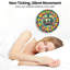 10" Round MDF Wall Clock with Silent Quartz Movement and No-Drill Hanging Hook