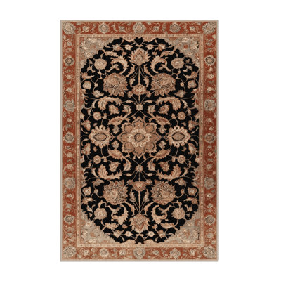 Machine Washable Persian Brown Area Rug