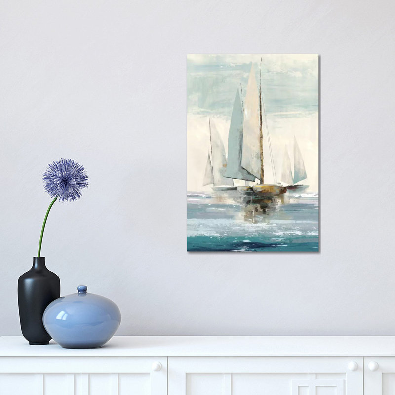 Quiet Boats I by Vincent Van Gogh - Painting on Canvas, 30.48 cm H x 45.72 cm W, Wrapped Canvas