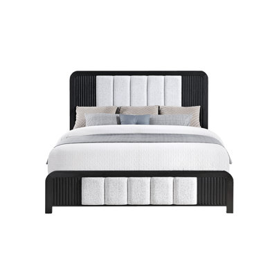 Beverly Black & White Elegant Queen Bed
