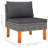 23.8" Wide Eucalyptus Rectangle Patio Sofa with Cushions-36927448-36927451-36927454