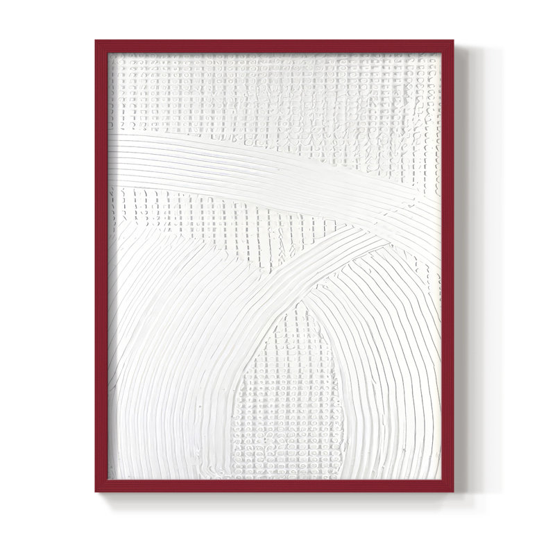 Salt Lakes I, reproduction encadrée - bois massif, H 11 po x l 9 po, Rouge