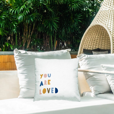 Coussin d'extérieur imprimé You You Lived Motivational Kids Block par Leah Straatsma