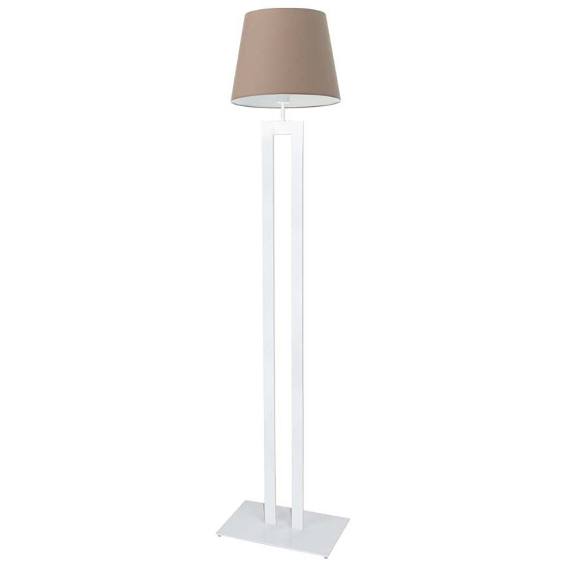 Arnes 172cm Traditional Floor Lamp, White, Beige