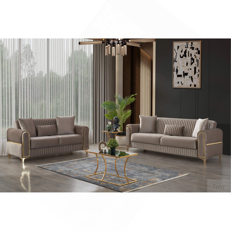 Causeuse convertible en tissu de velours Melody