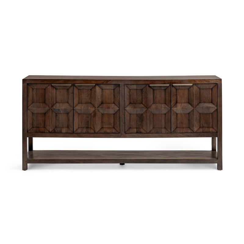 Costa Mango Wood Sideboard Cabinet, Tundra Brown