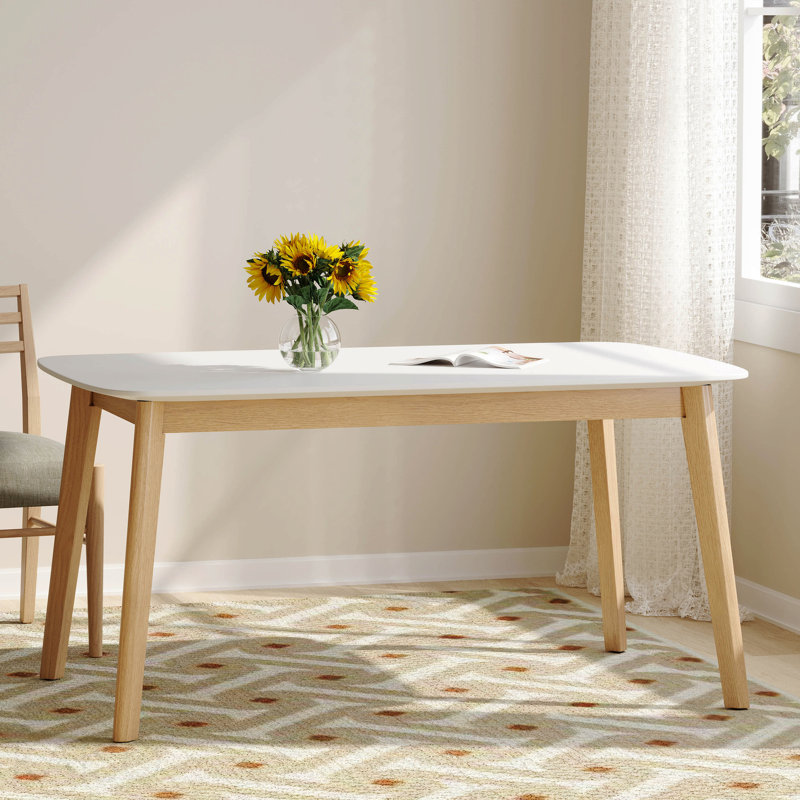 Basic Wood Dining Table, White