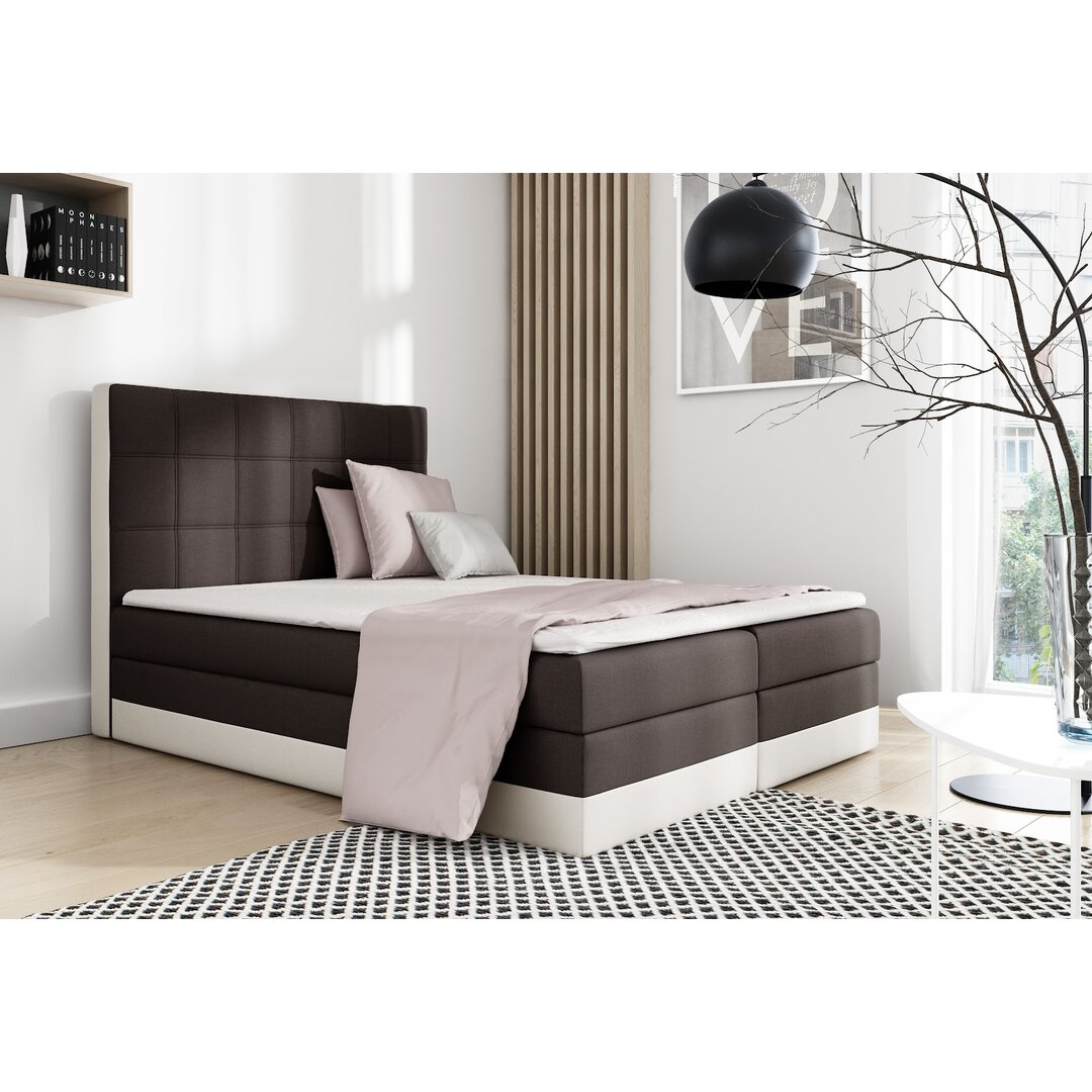 Boxspringbett Armetta mit Topper und Bettkasten