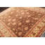 Tapis brun en laine noué à la main de conception unique 7 pi 11 po x 9 pi 5 po Kali-Anne