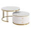 Table basse gigogne 2 tiroirs Elegant Grace