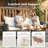 7 Pieces Outdoor Rattan Wicker Seating Group With Cushions-2115354970