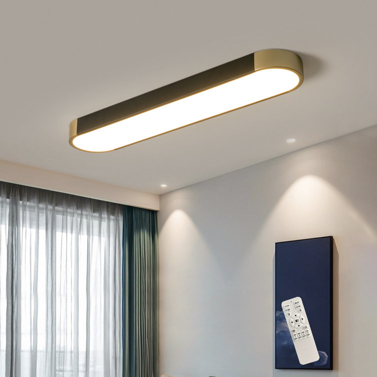 Masek 1 - Light 27.5" Simple Rectangle LED Flush Mount