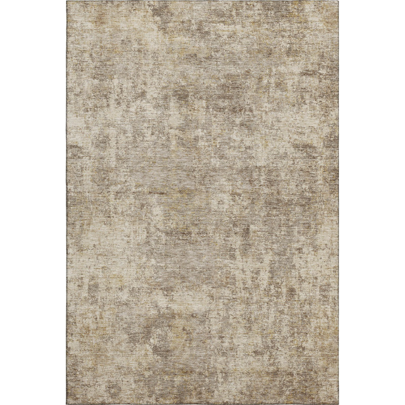 Premium Machine Washable Mayfield AMF2061 Abstract Rug, 10' x 14', Taupe