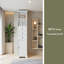 Grande armoire de salle de bain blanche, armoire de rangement autoportante avec 3 tiroirs et tablette réglable-299464961