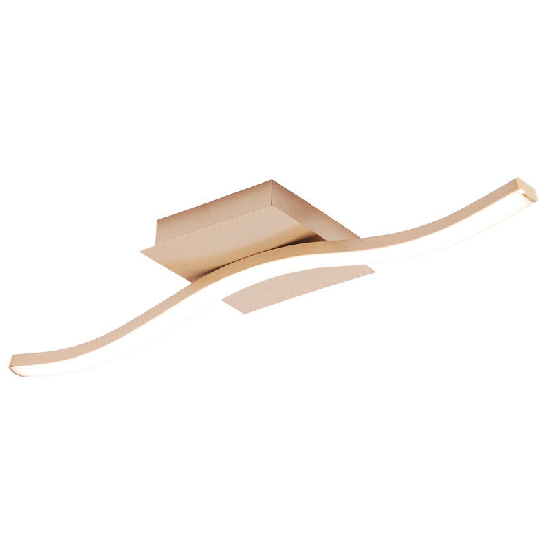 LED Semi Flush Mount, Brushed Gold