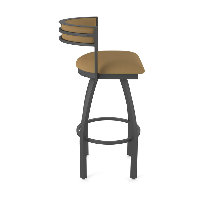 Tabouret Artémis, Tabouret de bar (siège d'une hauteur de 30 po), Étain, Vinyle - selle Canter