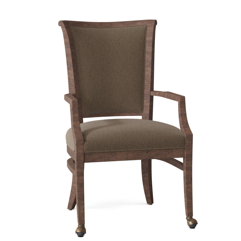 Bayfield Upholstered King Louis Back Arm Chair, Tobacco, 8703 Bamboo