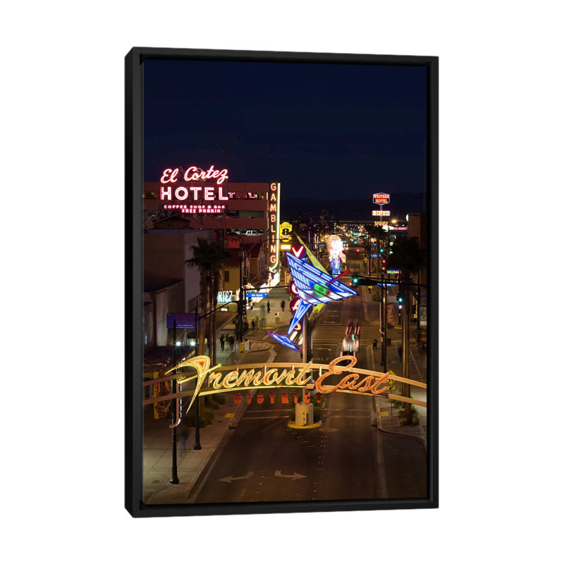 «El Cortez, Las Vegas, Nevada», reproduction de photo sur toile, H 26 po x l 18 po x P 1,5 po, Cadre noir