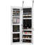 Jewelry Cabinets with Mirror and LED Lights, Door Hanging/Wall Mounted Jewelry Armoire-1548183246
