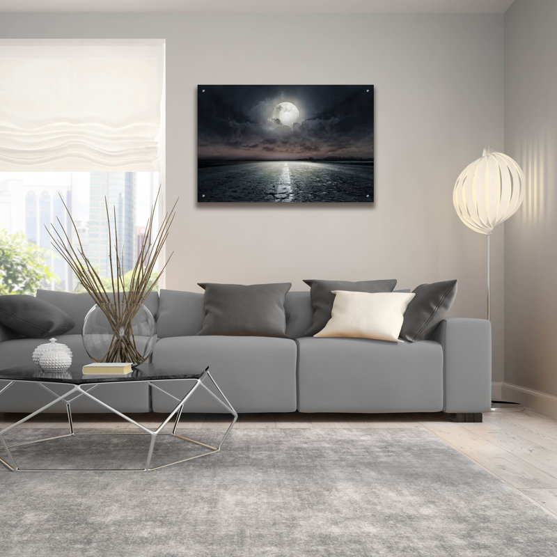 «Moon» par Photoinc Studio, art mural en verre acrylique, H 24 po x l 36 po x P 0,2 po