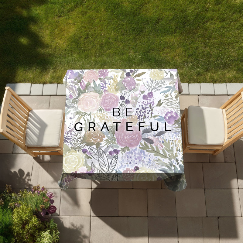 Floral Botanical Tablecloth - Be Grateful Home Decor - Indoor/Outdoor