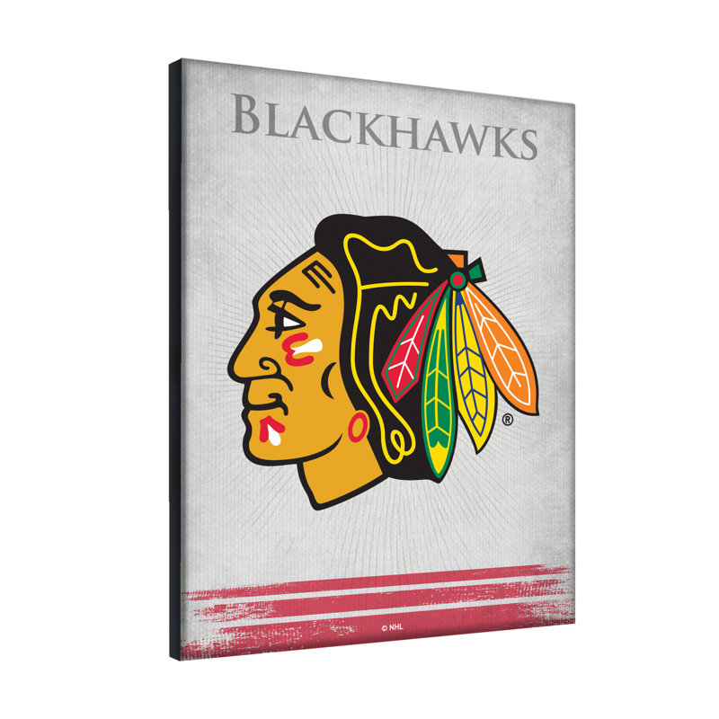 « NHL », impression sur toile, Blackhawks de Chicago, H 15 cm x l 20 cm